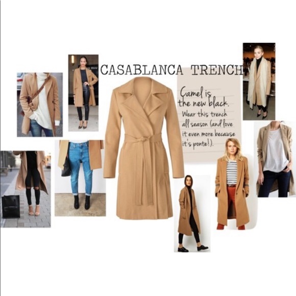 CAbi Casablanca Camel Knit Trench Coat cream/tan - Picture 4 of 12